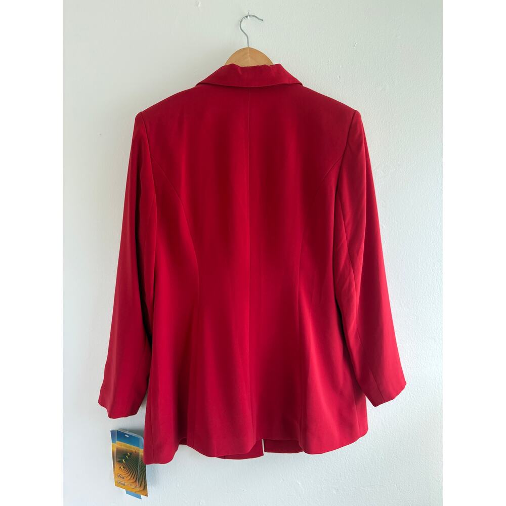 Faith Vintage Red Pant Suit Set Womens Size 14 Beaded Blazer Pants NWT - Picture 5 of 13